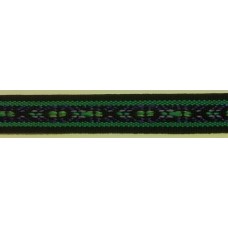 Allmogeband 16mm svart/grön/lila